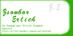 zsombor erlich business card